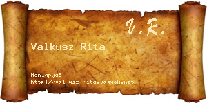 Valkusz Rita névjegykártya